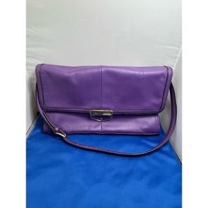 B. Makowsky Purple leather Shoulder bag/clutch